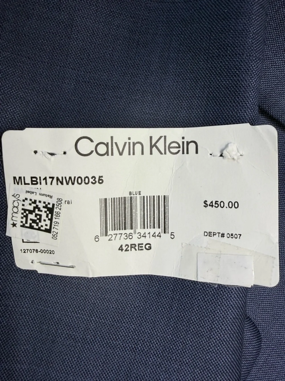 Calvin Klein Slim Fit Blue Suit Jacket